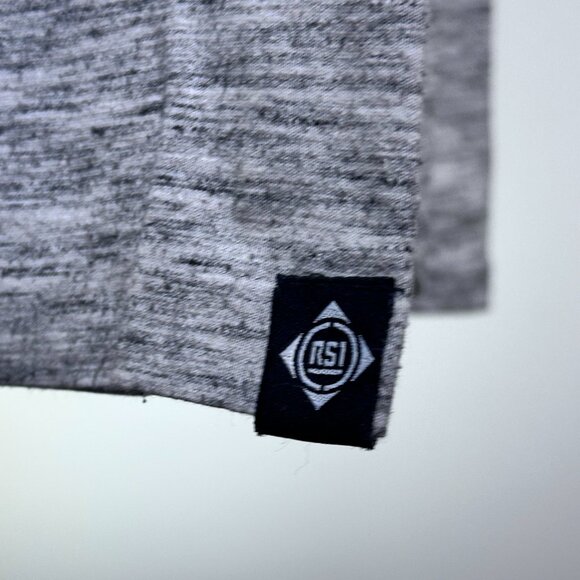 Rise As 1ne Long-Sleeve Tee with Zipper XL Light Grey Heather Cotton Poly - Picture 4 of 5